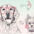 wallpaper doggies pink