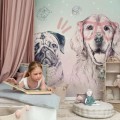 wallpaper doggies pink