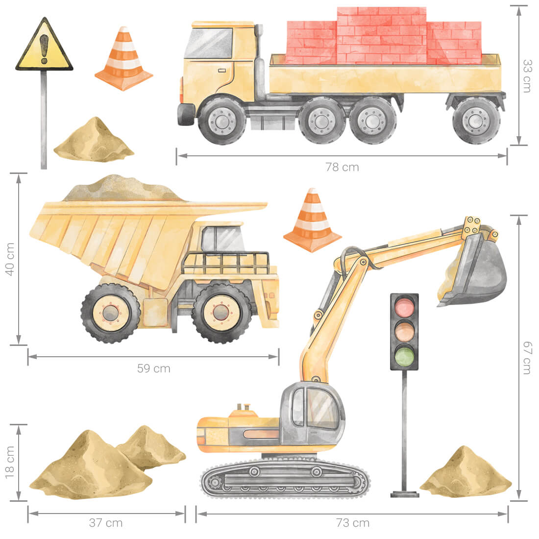 wall stickers construction set