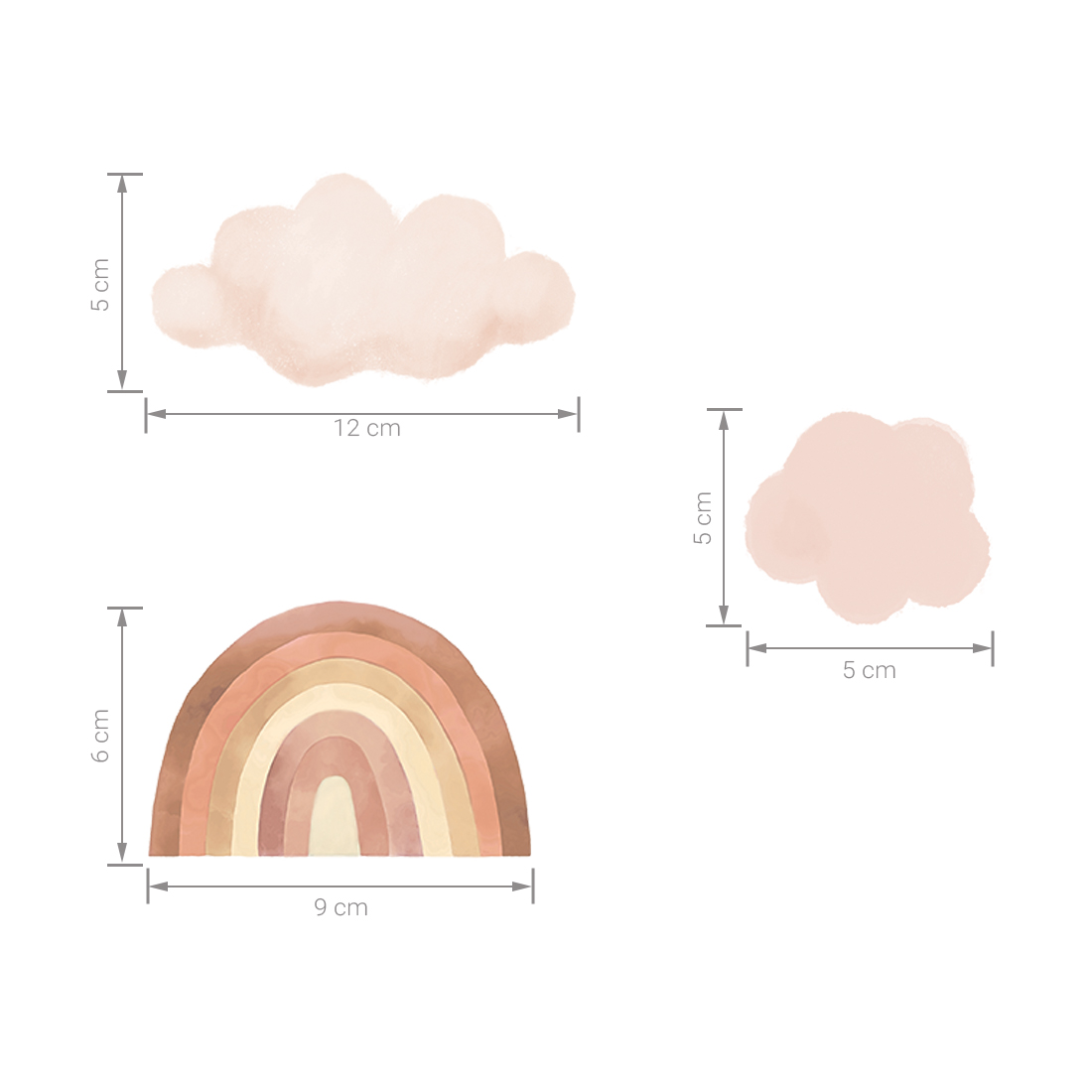wall sticker rainbows mini