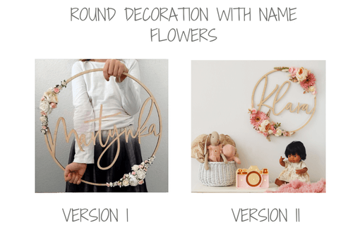 round decoration with name